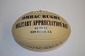 OMBAC Military Appreciation Day Commemorative Leather Rugby Ball