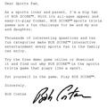 From the Desk of Bob Costas