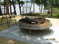 #sprj0302 - Stainless steel fire pit with foot rest.