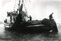 charcoal painting of fishing vessel Elector
