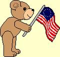 Bear with Flag