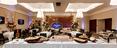 A beautiful panorama of the buffet presentation we did at the Hampton Inn recently. This event included an ice sculpture shrimp boat featuring their logo. We can do similar things for other corporate events, and elegant ice sculptures for weddings or other special events.