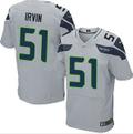 Mens Nike Seattle Seahawks Bruce Irvin Elite Grey Alternate NFL Jersey