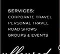 Services: corporate and personal travel, road shows, groups and events