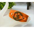 Famous Brand Michael Kors Inspired MK Logo Leather Buckle Bracelet Orange