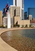 Dallas Skyline viewed from City Hall Plaza