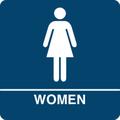 Kroy ADA regulatory WOMEN Restroom signs with tactile braille. Durable and tough injection molded ABS plastic 8