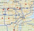 Detroit Area Locations Map