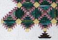 Miniature Stamps Quilt - Pineapple #1 detail (300x211)