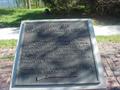 Plaque on Lake Desoto that tells the story of how rifles from the 1800's got into the Lake.