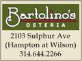 Bartolino's Osteria - 2103 Sulphur Ave., St. Louis, MO  314-644-2266