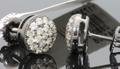 .71 ct Mens/Womens 8mm 100% Genuine Diamond Black Rhodium Earring Studs