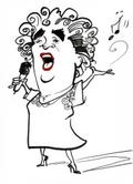 Susan Boyle Singing in Caricature