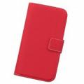 Hera Diary Leather Wallet Phone Case for Samsung Galaxy S3 I9300 - Red