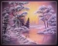 Oil painting - winter scene
