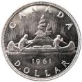 Silver coins - Canada silver dollars, rev.
