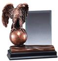 IPM_RFB157 Resin Eagle on Globe.  Click pic for larger image.