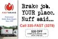 Fastbrake Mobile Brake Repair Coupon