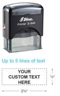 Custom Self-Inking Rubber Stamps. No mess and thousands of impressions. Discount Prices from caromark.com. Ideal, Trodat and Shiny custom self inking stamps. 24  hour shipping. 800-888-7190