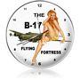 B-17 Flying Fortress Redhead Aircraft Metal Wall Clock