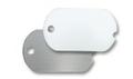 Rectangle Shaped Aluminum Tag w/ rounded ends and notch