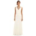 Adrianna Papell Shirred Jewelry Gown (Ivory) Women's Dress