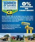 Summer of Savings - 0% Financing or Cash Back on New Holland Tractors!