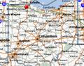 Ohio Map - Toledo, Cleveland, Columbus, Dayton, Cincinnati