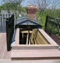 Operable roof over stairs/Roof Access