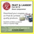 Click Here for Instant Savings on Pratt & Lambert Paints