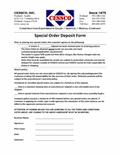Special Order Deposit PDF Form