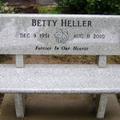 Creamy Gray Memorial Bench with Back