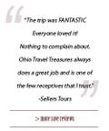 Rave reviews from our clients at Ohio Travel Treasures