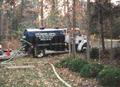 Sewer Pump Truck at a Residence 