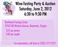 Wine tasting party and auction