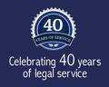 40 Years of Service | Celebrating 40 years of legal service