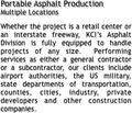 Portable Asphalt Production
