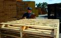 Quality inspection of pallets at Phoenix Wood in Ocala, FL