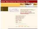 AAA Secretarial Service Inc's Website