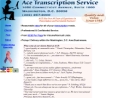 Ace Transcription Service's Website