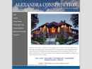 Alexandra Construction Inc's Website