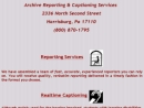 Archive Reporting Svc's Website