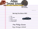 Atlas Driving School's Website