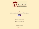 BA WILSON CONSTRUCTION INC.'s Website