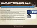 Community Commerce Bank's Website