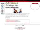 COLUMBIA PRINTING INC's Website