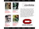 CORDOBA CORPORATION's Website