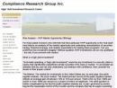 COMPLIANCE RESEARCH GROUP INC's Website