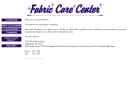 Fabric Care Center Dry Cleaners and Launderers's Website