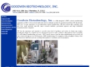 GOODWIN BIOTECHNOLOGY, INC's Website